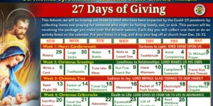 27 Days of Giving Calendar - Month View